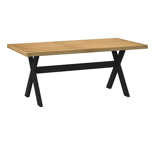 vidaXL Esstisch Esstisch NOAIN X-Form-Beine 180x90x75 cm Massivholz Kiefer günstig online kaufen