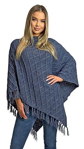 Mississhop Strickponcho Damen Poncho Cape Überwurf Strickponcho M.3014 günstig online kaufen