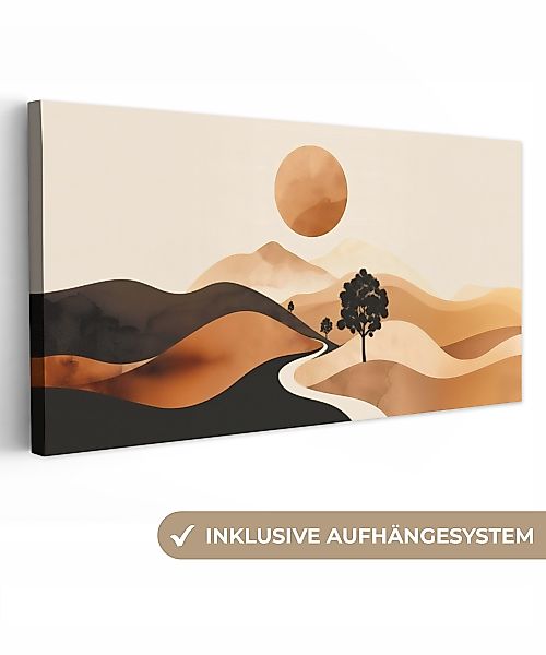 OneMillionCanvasses® Leinwandbild Panorama Sonne - Hügel günstig online kaufen