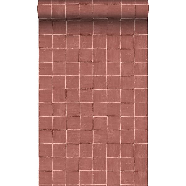 Origin Luxury Wallcoverings Tapete Fliesenmuster Terrakotta 50 X 900 Cm 348 günstig online kaufen