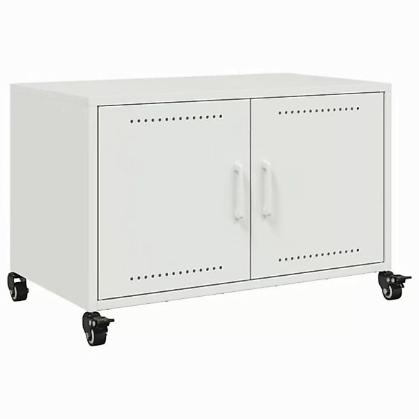 vidaXL Schrankmodule TV-Schrank Weiß 68x39x43,5 cm Kaltgewalzter Stahl günstig online kaufen