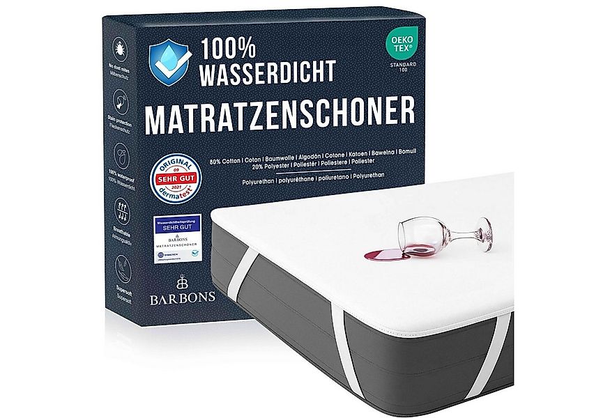 Matratzenschoner Matratzenauflage - Matratzenschutz Baumwolle BARBONS, Atmu günstig online kaufen