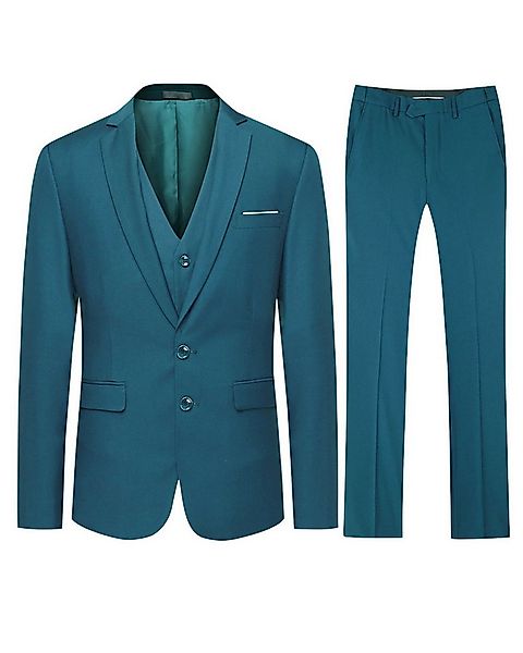Allthemen Anzug (3 tlg) Slim Fit Herrenanzug im eleganten Look Businessanzu günstig online kaufen