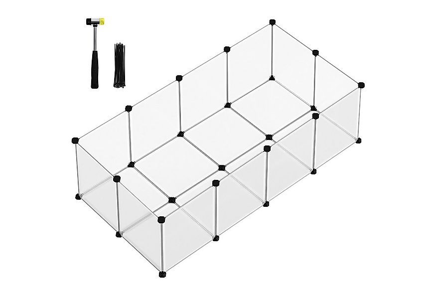 SONGMICS Kleintierkäfig, L-XXL, Freigehege, mit Bodenplatten, 20 Platten, D günstig online kaufen