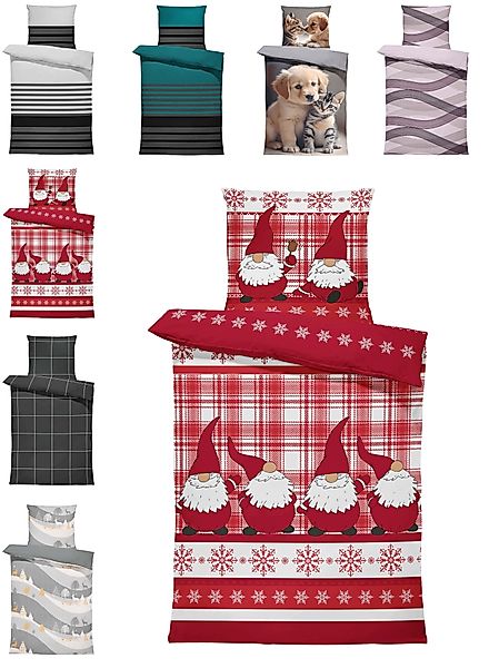 One Home Bettwäsche Winter, Flanell, 3 günstig online kaufen