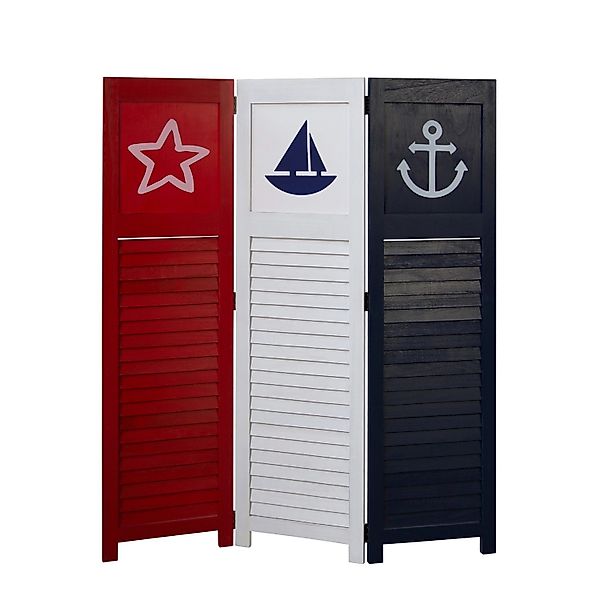 Homestyle4u 3-tlg. Paravent in Weiß 105x130 cm 1824 günstig online kaufen