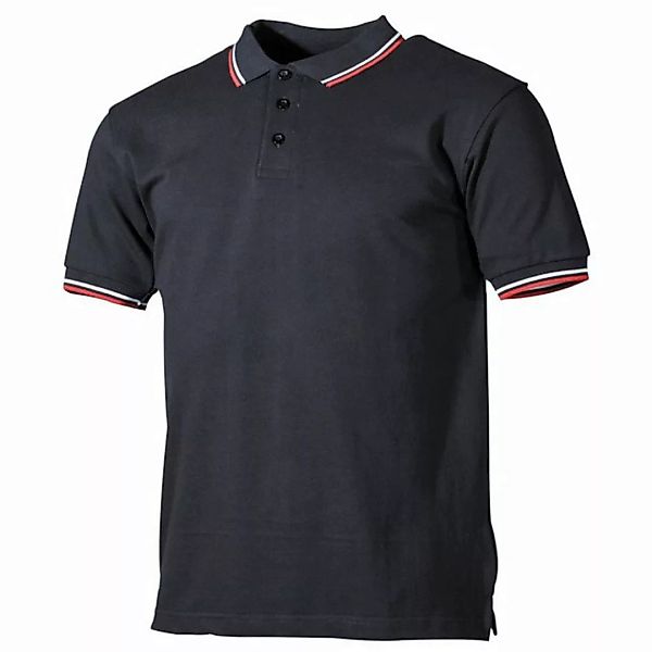 MFH Poloshirt MFH Poloshirt, rot-weiße Streifen, mit Knopfleiste, schwarz günstig online kaufen