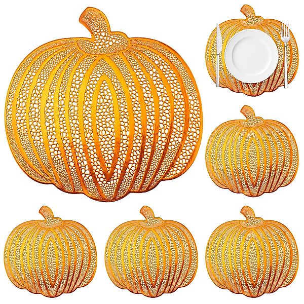 CLTYQ Platzset 6er-Set Kürbis-Tischsets, Tischsets mit günstig online kaufen