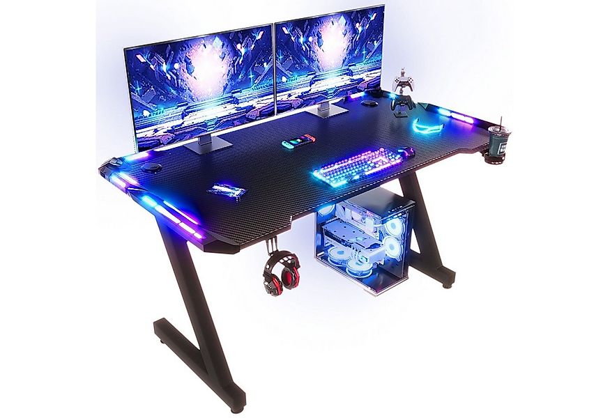 HOMALL Gamingtisch LED Gaming Tisch,Computertisch,mit RGB Lichtern 120/140/ günstig online kaufen