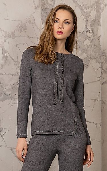Passioni Strickpullover mit Glitzer Details mit glitzernden Zuglaschen günstig online kaufen