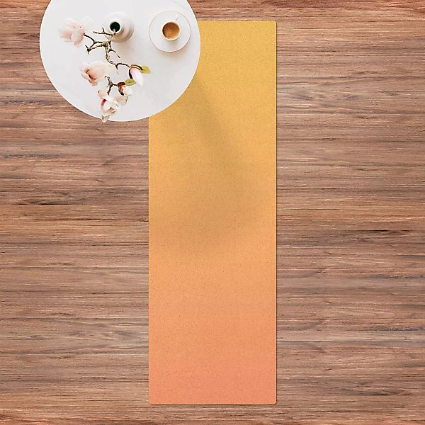 Kork-Teppich Farbverlauf Orange günstig online kaufen