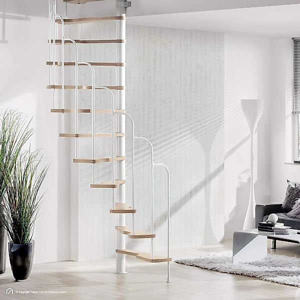 Treppen Intercon Raumspartreppe Skidoo Plus Halbgewendelte Spindeltreppe fü günstig online kaufen