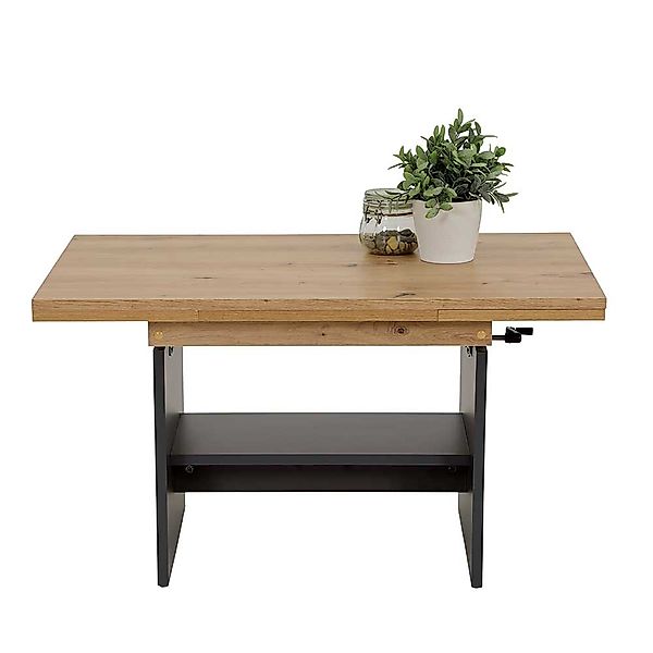 Wohnzimmer Tisch höhenverstellbar in modernem Design zwei Einlegeplatten günstig online kaufen