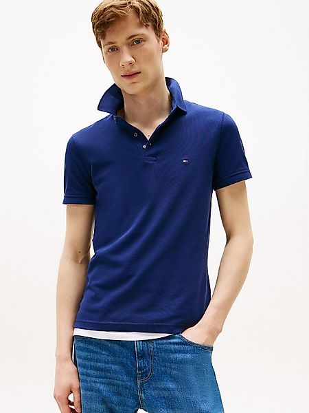 Tommy Hilfiger Poloshirt 1985 SLIM POLO Markenstickerei, aus Baumwoll-Piqué günstig online kaufen