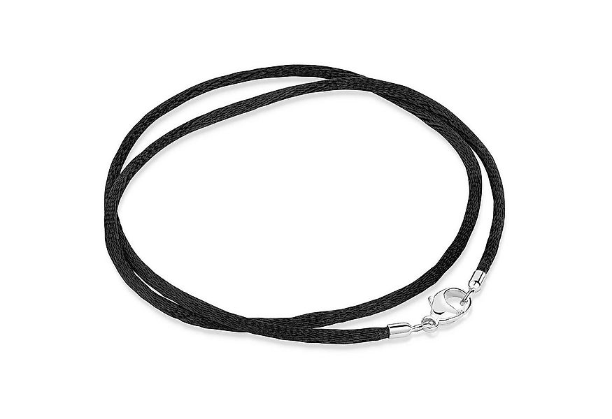 Materia Textilband Damen Schwarz Samt Textilkette 2mm 42-90cm K26, Verschlu günstig online kaufen