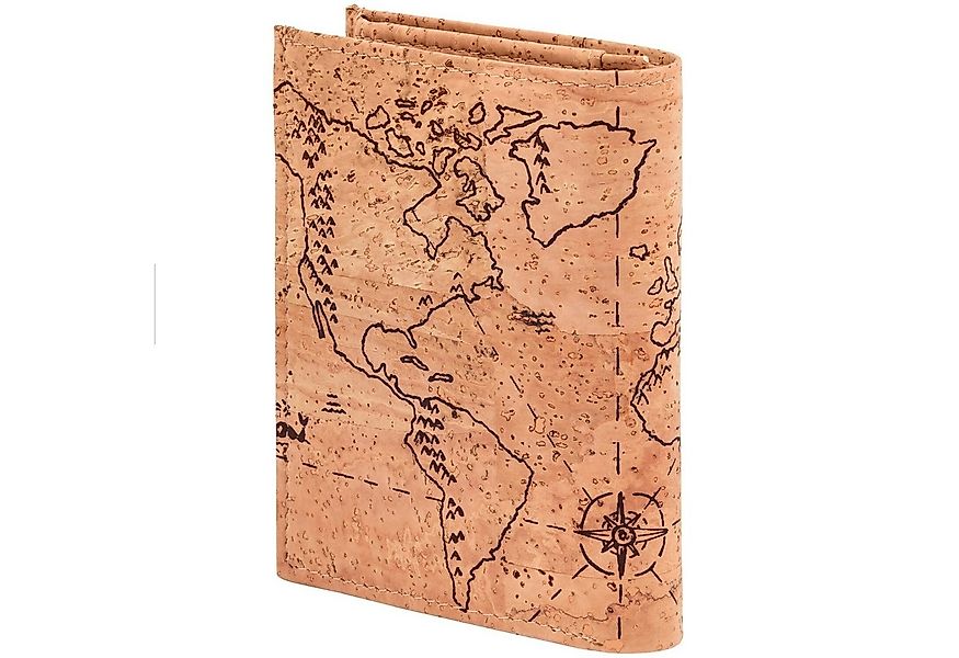 Simaru Geldbörse MAEL (Worldmap), Portmonee aus Kork, veganer RFID-Schutz, günstig online kaufen