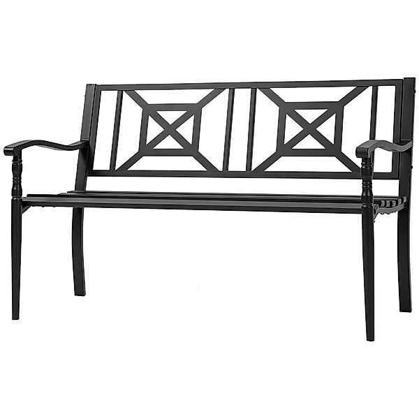 Outsunny Gartenbank 2-Sitzer Gartenbank im Freien Terrasse Patio hohe Rücke günstig online kaufen