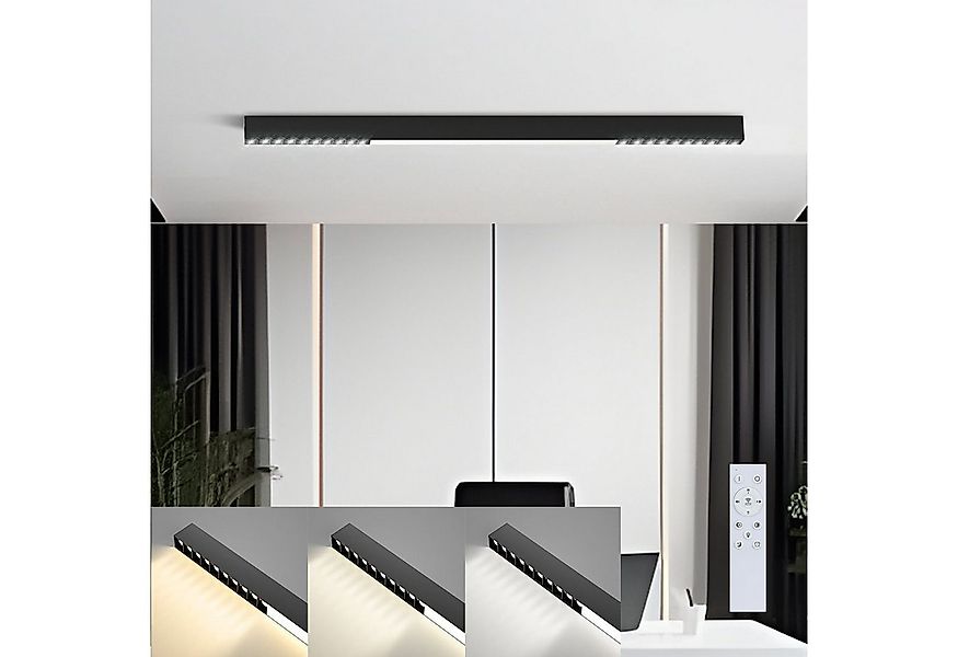 Nettlife Deckenleuchte Schwarz Modern LED Deckenlampe 107/80CM Lang Decke D günstig online kaufen