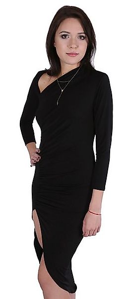 Sarcia.eu Midikleid Schwarzes asymmetrisches Kleid mit Schlitz John Zack XL günstig online kaufen