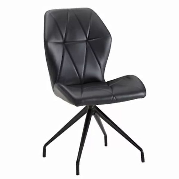 FineBuy Esszimmerstuhl 53 x 49 cm Sitzfläche schwarz günstig online kaufen