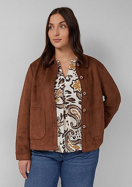 s.Oliver Funktionsjacke Indoor-Jacke Leichte Jacke in Veloursleder-Optik mi günstig online kaufen