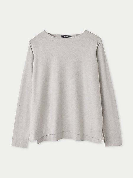 GOBI Cashmere Rundhalspullover Pullover mit Bootsausschnitt aus Baumwoll-Se günstig online kaufen