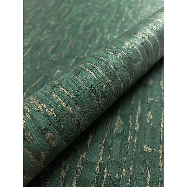 Newroom Vliestapete Kostja Dark Green Linien Modern FSC® günstig online kaufen