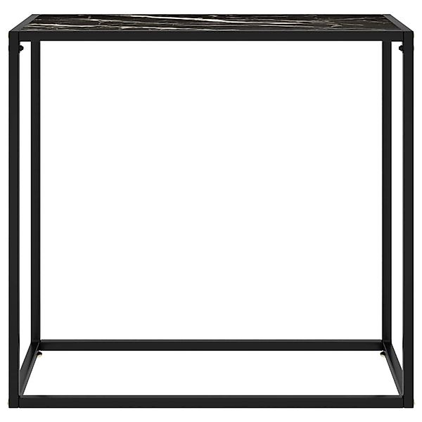 vidaXL Konsolentisch Schwarz 80x35x75 cm Hartglas Modell 3 günstig online kaufen