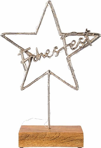 Creativ deco Dekoobjekt »LUMEN, Deko-Stern mit Schriftzug "Frohes Fest"« We günstig online kaufen