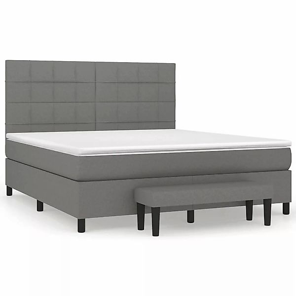 vidaXL Boxspringbett mit Matratze Dunkelgrau 180x200 cm Stoff1400358 günstig online kaufen