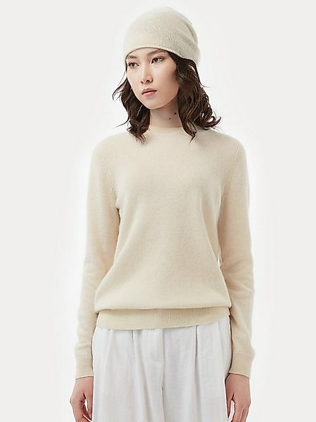 GOBI Cashmere Strickpullover Naturfarbe 99 Kaschmir-Set aus Pullover und Mü günstig online kaufen