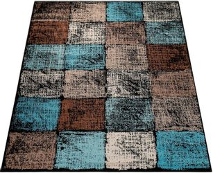 Paco Home Teppich "Metro 155" rechteckig 12 mm Höhe Kurzflor, modernes Karo günstig online kaufen