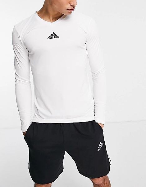 adidas – Football Team – Langärmliges Baselayer in Weiß günstig online kaufen