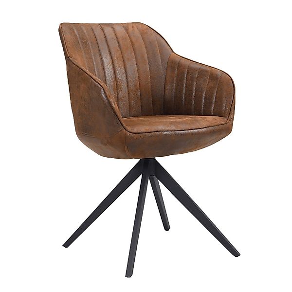 B&D home Polsterstuhl ARVIT (1 St), modern, drehbares Metallgestell, Cord, günstig online kaufen