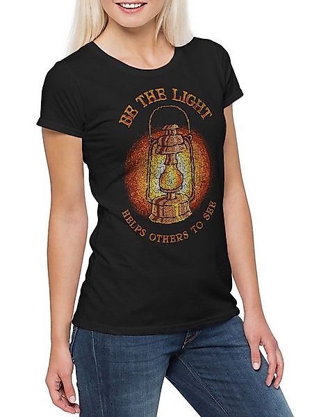 Urban Backwoods Print-Shirt Be The Light Damen T-Shirt Öllampe Oil Lamp Lam günstig online kaufen