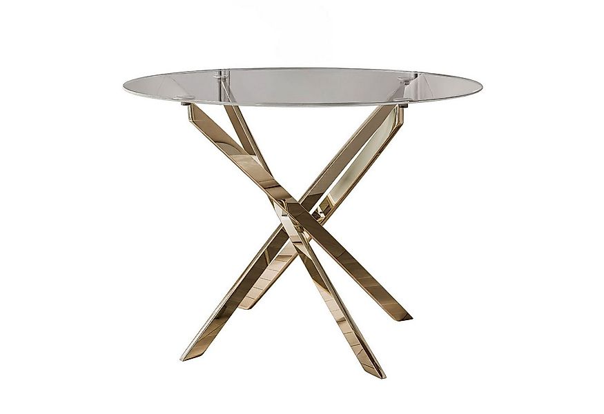 Lookway Esstisch BEIRA runde Platte, 90 cm aus Glas ohne Stühle (1 Tisch), günstig online kaufen