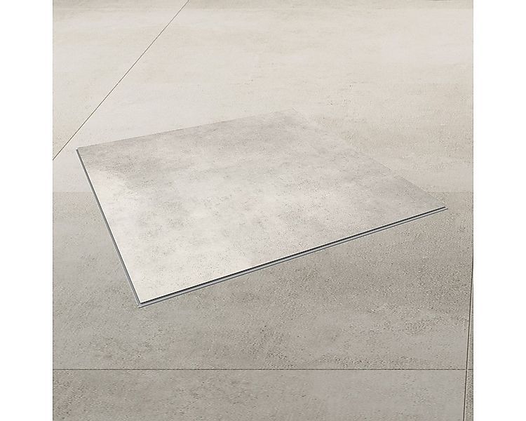 VILO Wandpaneel Fliesen SPC-Vinyl Bodenbelag 60x60cm 4 Stück 1,44qm concret günstig online kaufen