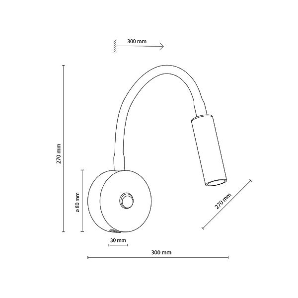 Wandleuchte Lagos USB, schwarz, Höhe 27 cm, Metall günstig online kaufen