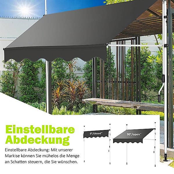 Melko Klemmmarkise Klemmmarkise Sonnenschutz Markise Fenstermarkise günstig online kaufen