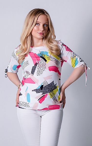 Passioni Print-Shirt T-Shirt in Weiß mit günstig online kaufen