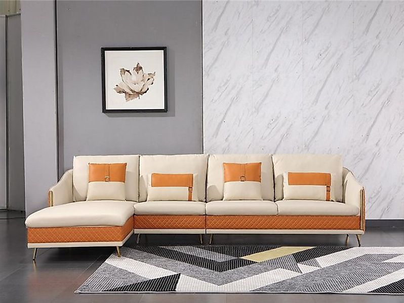 Xlmoebel Ecksofa Ledersofa in L-Form mit modernem Design für das Wohnzimmer günstig online kaufen