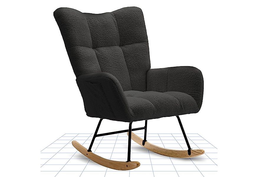 FLEXISPOT Schaukelstuhl mit Hoher Rückenlehne & Fußstütze, Relaxsessel, Sch günstig online kaufen