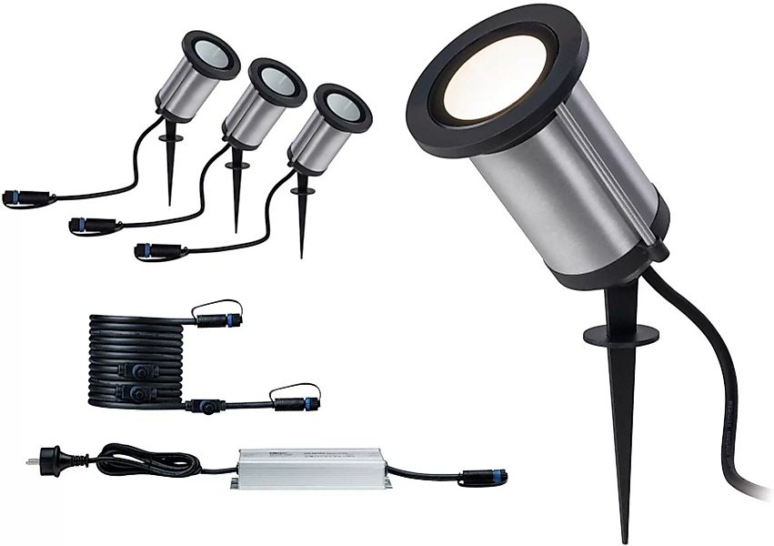 Paulmann LED Gartenstrahler "Plug & Shine", 3 flammig-flammig, LED-Modul, 3 günstig online kaufen
