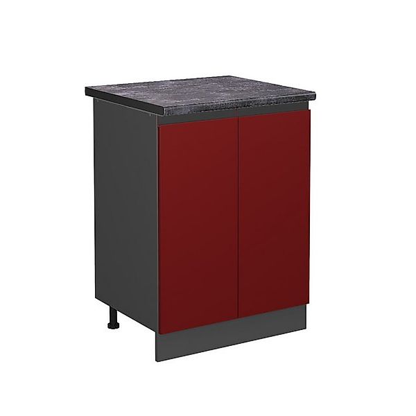 Vicco Küchenunterschrank R-Line Küchenkommode Rot/Anthrazit 60 cm AP Anthra günstig online kaufen