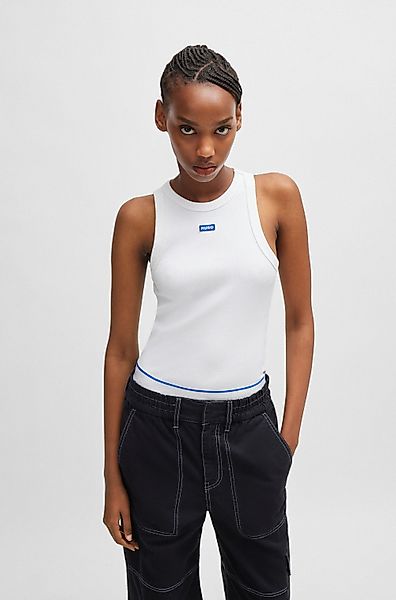 HUGO Blue Tanktop Easy Tank Rippware günstig online kaufen