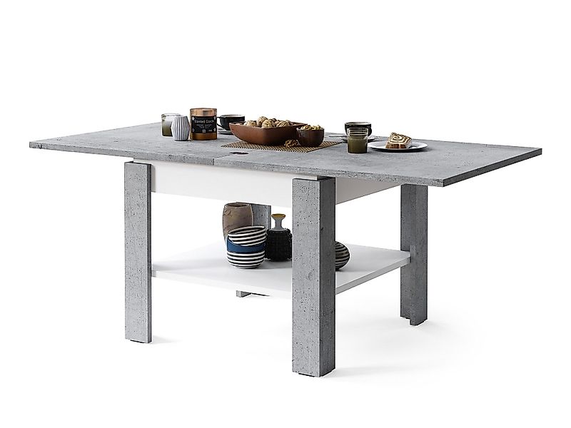 Mazzoni Couchtisch Design Tisch Leo Beton günstig online kaufen