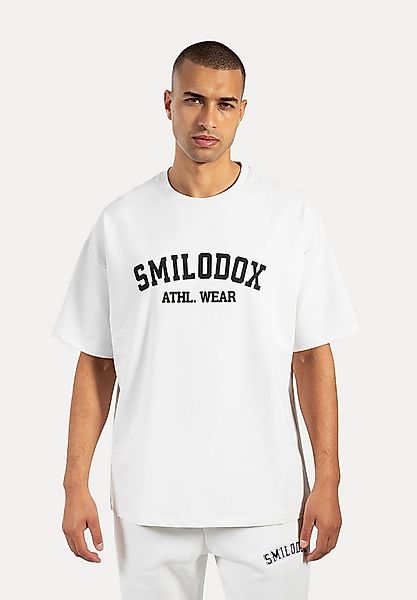 Smilodox T-Shirt Kayson, Locker geschnittenes Oversize Shirt mit Retro Fron günstig online kaufen