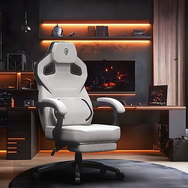 Dowinx Gaming-Stuhl Ergonomischer Bürodrehstuhl mit Fußstütze, günstig online kaufen