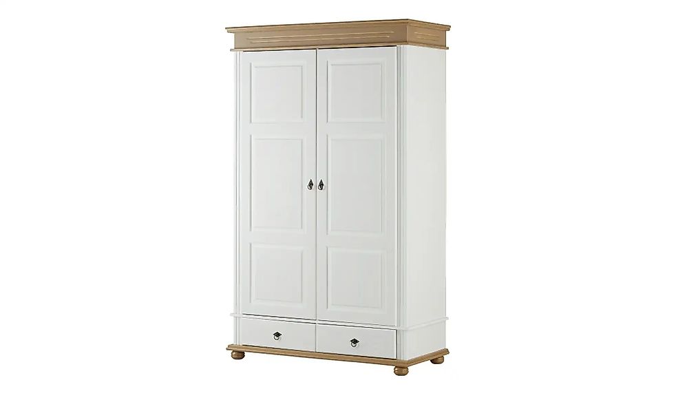 Drehtürenschrank Massivholz Fehmarn ¦ weiß ¦ Maße (cm): B: 136 H: 220 T: 62 günstig online kaufen