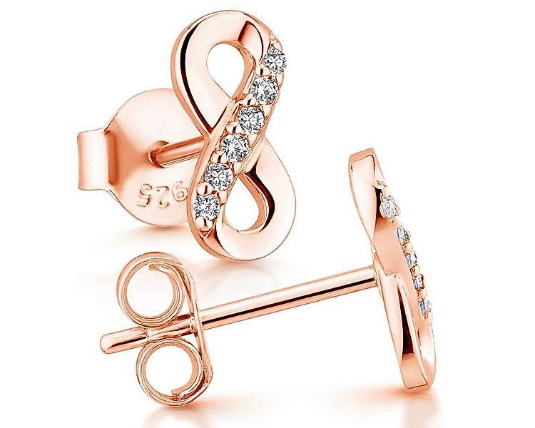 Materia Paar Creolen Unendlichkeit Ohrringe Rosegold mit Zirkonia SO-410, 9 günstig online kaufen